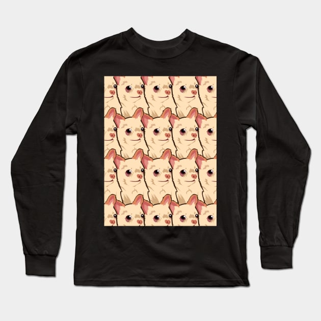 chihuahua nacho Long Sleeve T-Shirt by AnnSaltyPaw